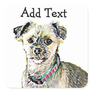 Funny Lhaso Apso or Shitzu Dog Sticker Personalize
