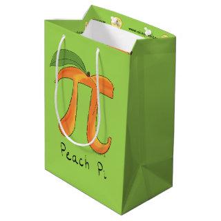Funny Math Peach Pi Symbol Medium Gift Bag
