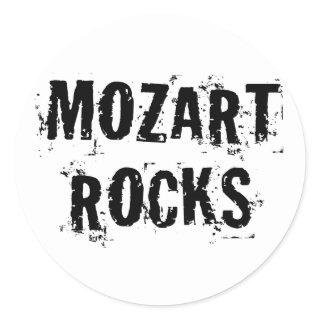 Funny Mozart Rocks Music Gift Classic Round Sticker