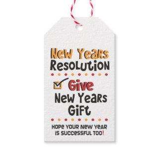 Funny New Years Resolution © New Year Humor Gift Tags