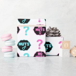 Funny Nuts or No Nuts Pink & Blue Gender Reveal