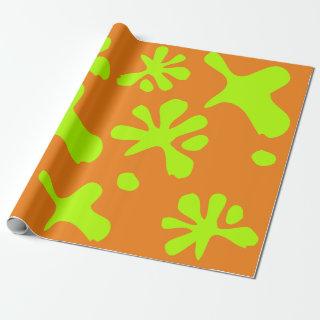 Funny orange & neon green slime pattern kids