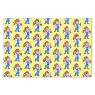 Funny orangutan ape cartoon doctor tissue paper