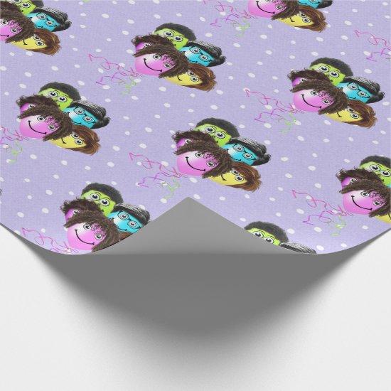 Funny People Birthday Balloons on Polka Dots