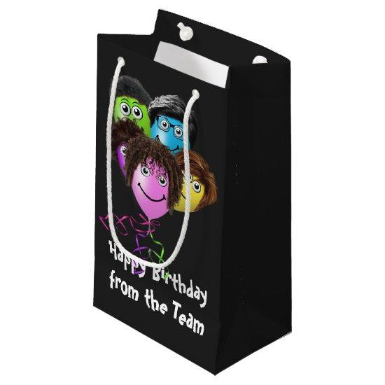 Funny People Birthday Balloons Small Gift Bag