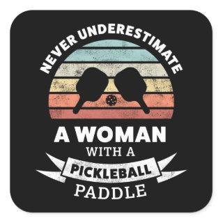 Funny Pickleball Paddle Gift for Grandma Square Sticker