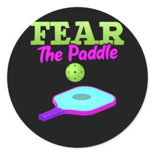 Funny Pickleball Sport Lover Paddle Classic Round Sticker