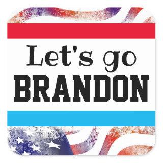 Funny Political Satire Biden LET'S GO BRANDON  Square Sticker