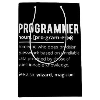 Funny Programmer Code Developer Meaning Definition Medium Gift Bag