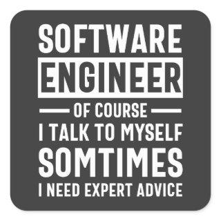 Funny Programming Software Engineer Gift Square Sticker