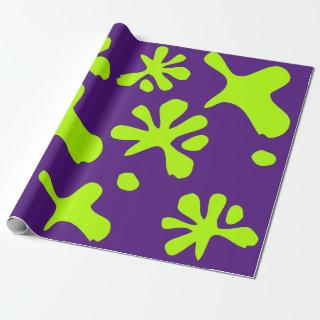 Funny purple violet neon green slime pattern kids