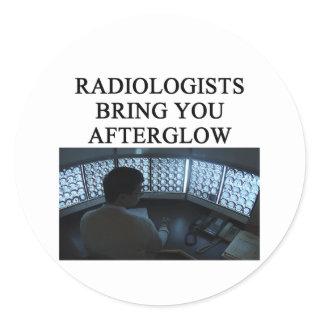 funny radiology joke classic round sticker