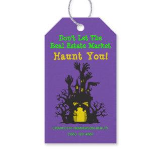 Funny Real Estate Haunted House Halloween Gift Tags