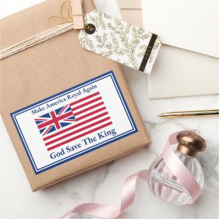 Funny Red Blue Make America Royal Again Art Rectangular Sticker