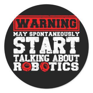 Funny Robotics Art Robotics Engineer Robots Classic Round Sticker