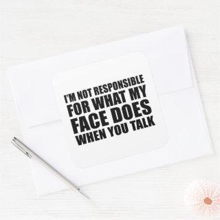 Funny sarcastic quotes humor sarcasm introvert square sticker