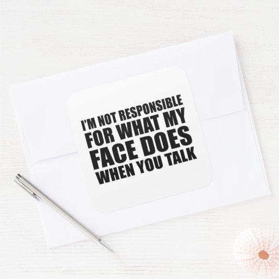 Funny sarcastic quotes humor sarcasm introvert square sticker