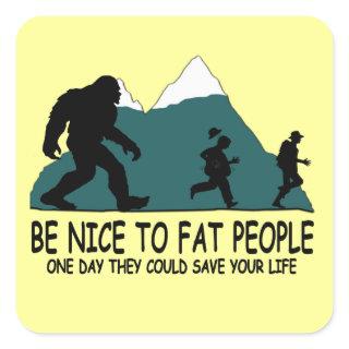 Funny Sasquatch Square Sticker