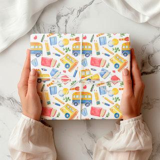 Funny School Bus Go Back To School Pattern