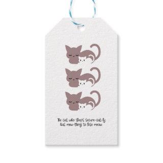 Funny Sleeping Cat Pun and Art I Gift Tags