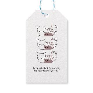 Funny Sleeping Cat Pun and Art II Gift Tags