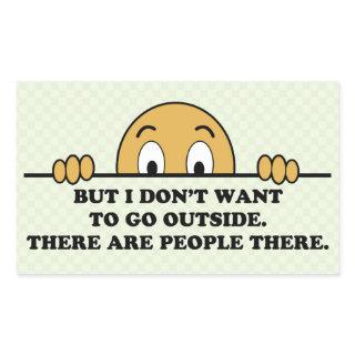 Funny Social Anxiety Coronavirus Rectangular Sticker