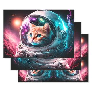 Funny Space Cat Astronaut Kitty Galaxy Universe  Sheets