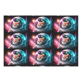 Funny Space Cat Astronaut Kitty Galaxy Universe  Sheets