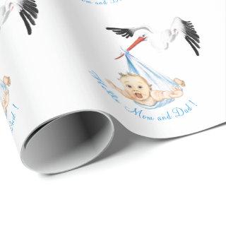 Funny Stork and Baby Shower  Gift