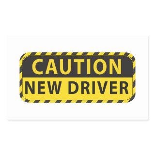 funny student driver - please be patient student  rectangular sticker