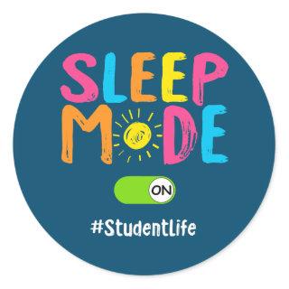 Funny Summer Mode On Last Day of School Student Classic Round Sticker
