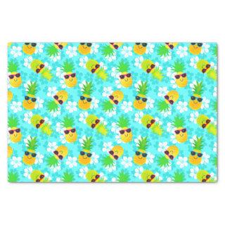 Funny Summer Tropical Pineapples Tissue Paper