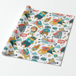 Funny Superhero Animals Pattern