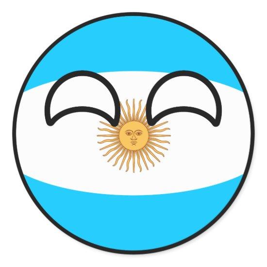 Funny Trending Geeky Argentina Countryball Classic Round Sticker