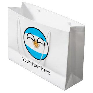 Funny Trending Geeky Argentina Countryball Large Gift Bag