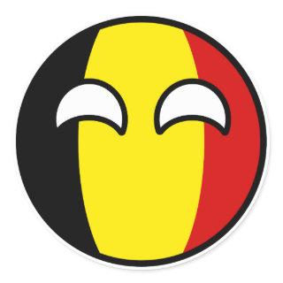 Funny Trending Geeky Belgium Countryball Classic Round Sticker