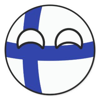 Funny Trending Geeky Finland Countryball Classic Round Sticker