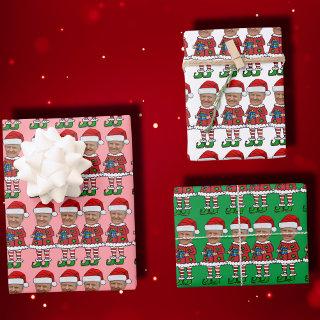 Funny Trump Custom Face Photo Elf Christmas Pink  Sheets