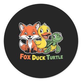 Funny Trump Subtle Fox Duck Turtle Cute Animal  Classic Round Sticker
