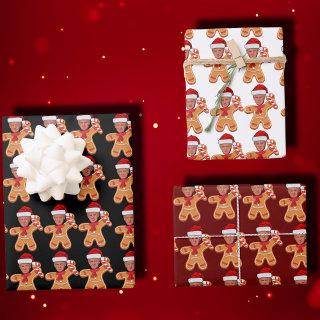 Funny Trump Xmas Custom Face Photo Gingerbread  Sheets
