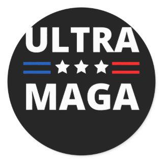 Funny Ultra Maga Proud Ultra Maga American Classic Round Sticker