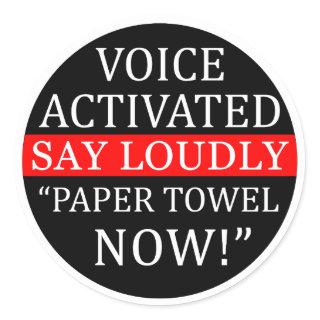 Funny Voice Activated | Paper Towel Prank Sticker