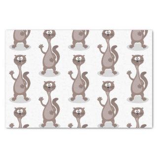 Funny weasel cartoon illustration tissue paper