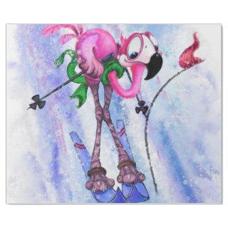 Funny  with Pink Flamingo Skier