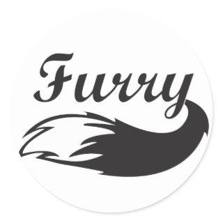 Furry Fandom Classic Round Sticker