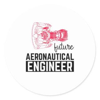 Future Aeronautical Engineer Classic Round Sticker