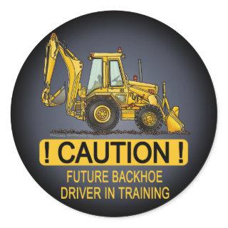 Future Backhoe Driver Kids Sticker