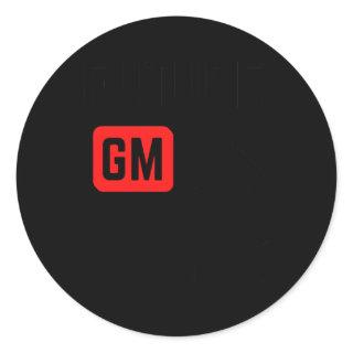 Future Chess Grandmaster Gm For Chess Players Classic Round Sticker