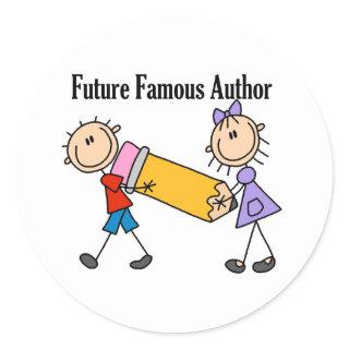 Future Famous Author Classic Round Sticker