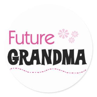 Future Grandma Tshirts and Gifts Classic Round Sticker
